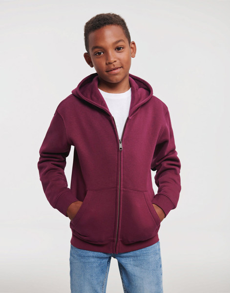 Kids' Authentic Zipped Hood Sweat - Black / M (116/5-6)