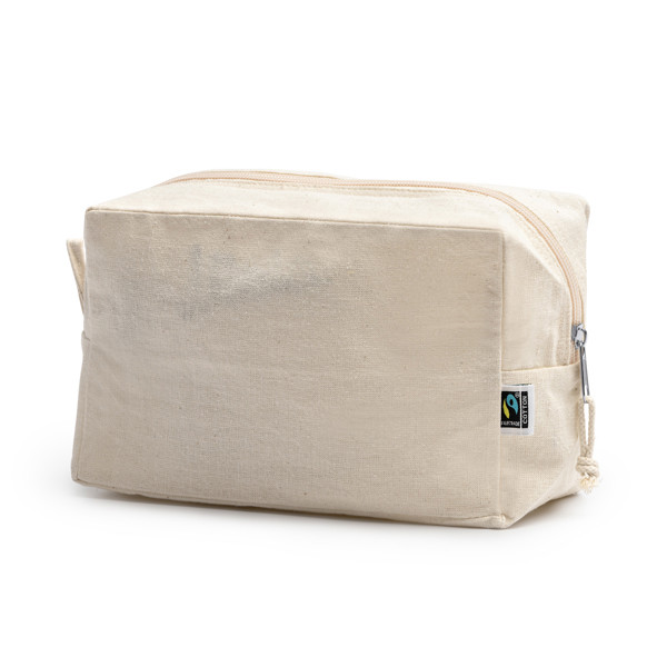 Personalised toiletry bag in Fairtrade cotton 180 g/m²