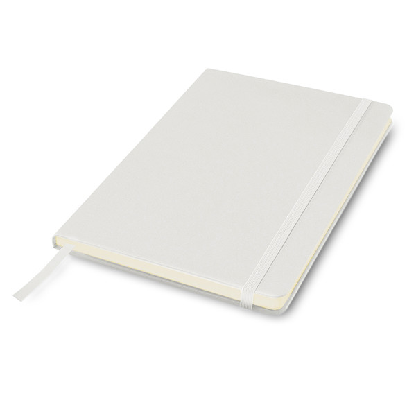 Bloc-Notes, Couverture Rigide En Carton Et Pochette - Blanche