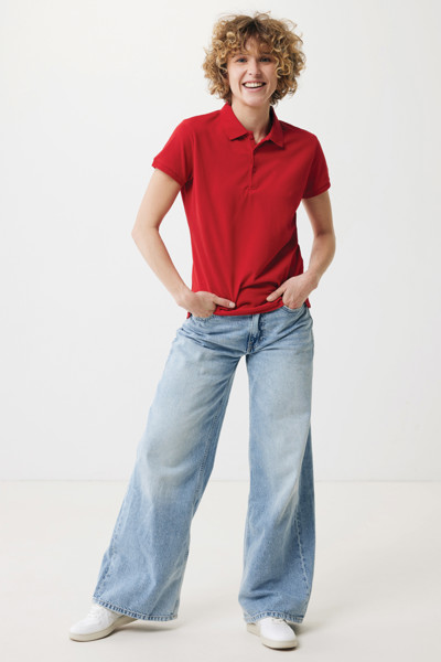 IQONIQ Yosemite Damen Piqué-Poloshirt aus rec. Baumwolle - Rot / XL