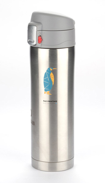 Travel mug LOCK 440 ml - silver