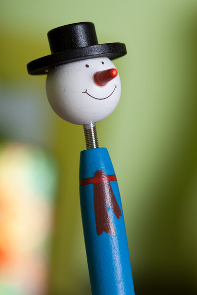 Stylo à bille bonhomme de neige Göte - Bleu