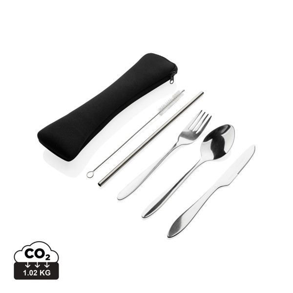 XD - 4 PCS stainless steel re-usable cutlery set