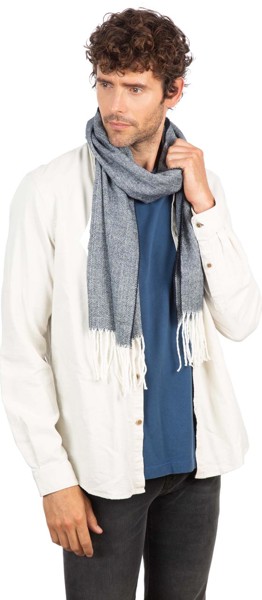 Fringed Scarf - Wine / Natural