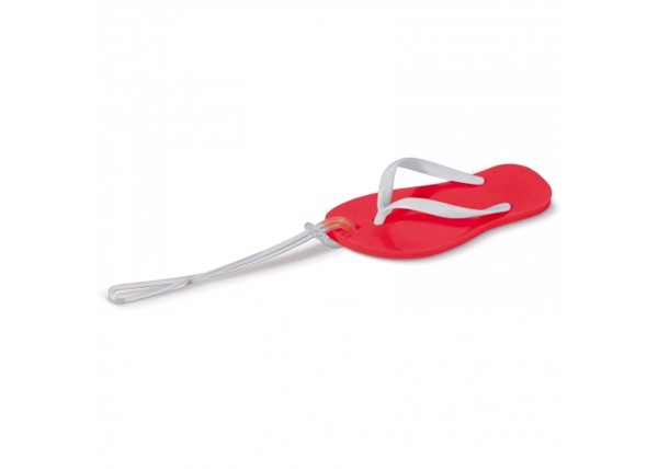 Bagagelabel slipper - Rood