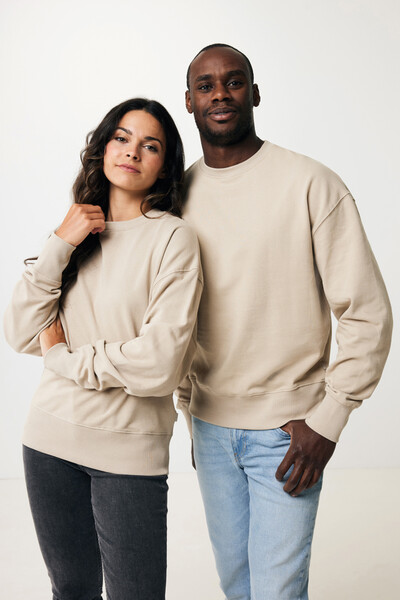 Mikina Iqoniq Kruger relaxed fit z recykl. bavlny - Desert / XXL