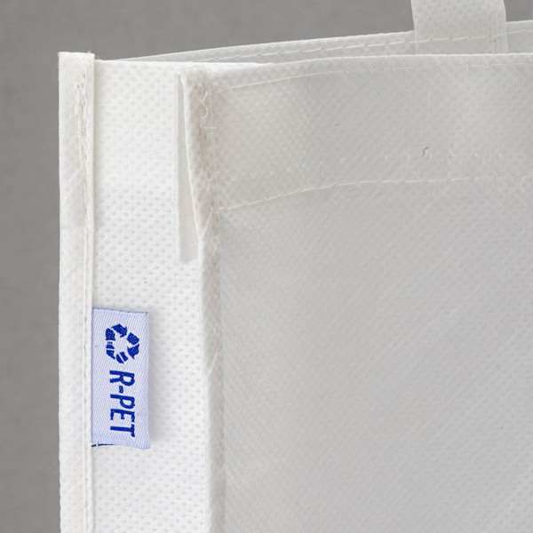 Shopper In R-Pet 80 G/M2 Con Soffietto E Manici Lunghi - Bianco