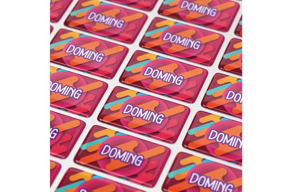 Doming Rectangle 50x20 mm - White