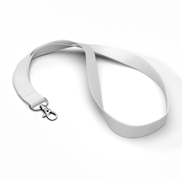Lanyard en amidon de maïs sérigraphié - 20mm de largeur / Mousqueton en métal