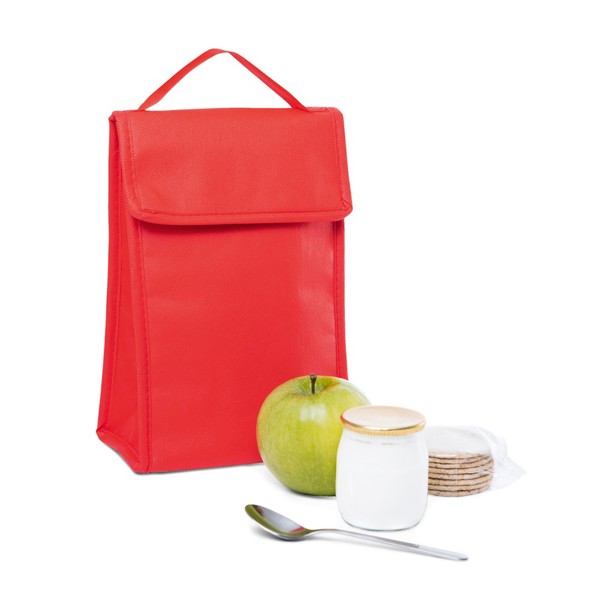 OSAKA. Bolsa térmica dobrável 2 L em non-woven (80 g/m²) - Vermelho