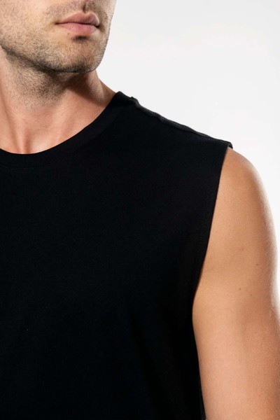 Eco-Friendly Men Sleeveless T-Shirt - White / 2XL