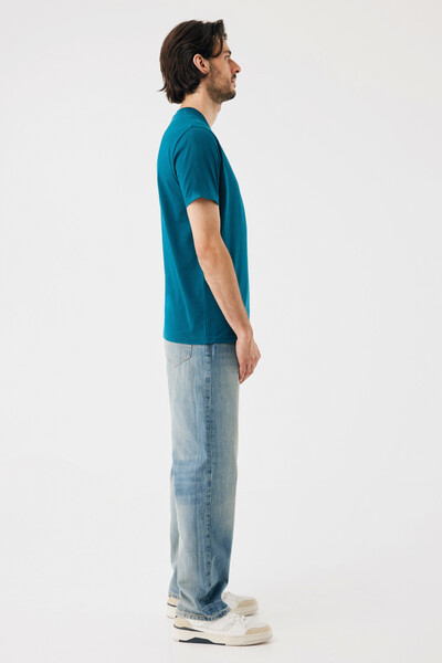 Lehké tričko IQONIQ Sierra z recykl. bavlny - Dark Teal / XS