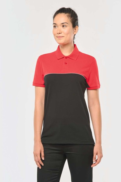 Unisex ekološki prihvatljiva dvobojna polo majica kratkih rukava - Crna / Tamno Siva / XL
