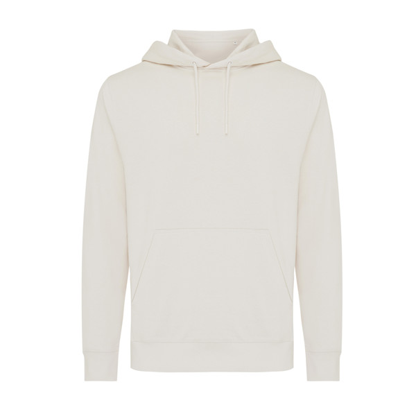 Lehká mikina s kapucí Iqoniq Rila z recykl. bavlny - Ivory White / XXXL