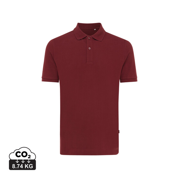 Polo tričko IQONIQ Yosemite z recykl. bavlny - Vínově Červená / XXL