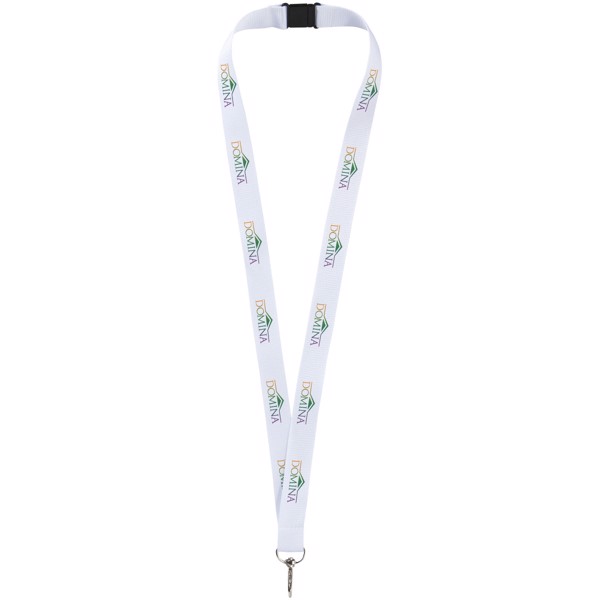 Lago lanyard with break-away closure - White