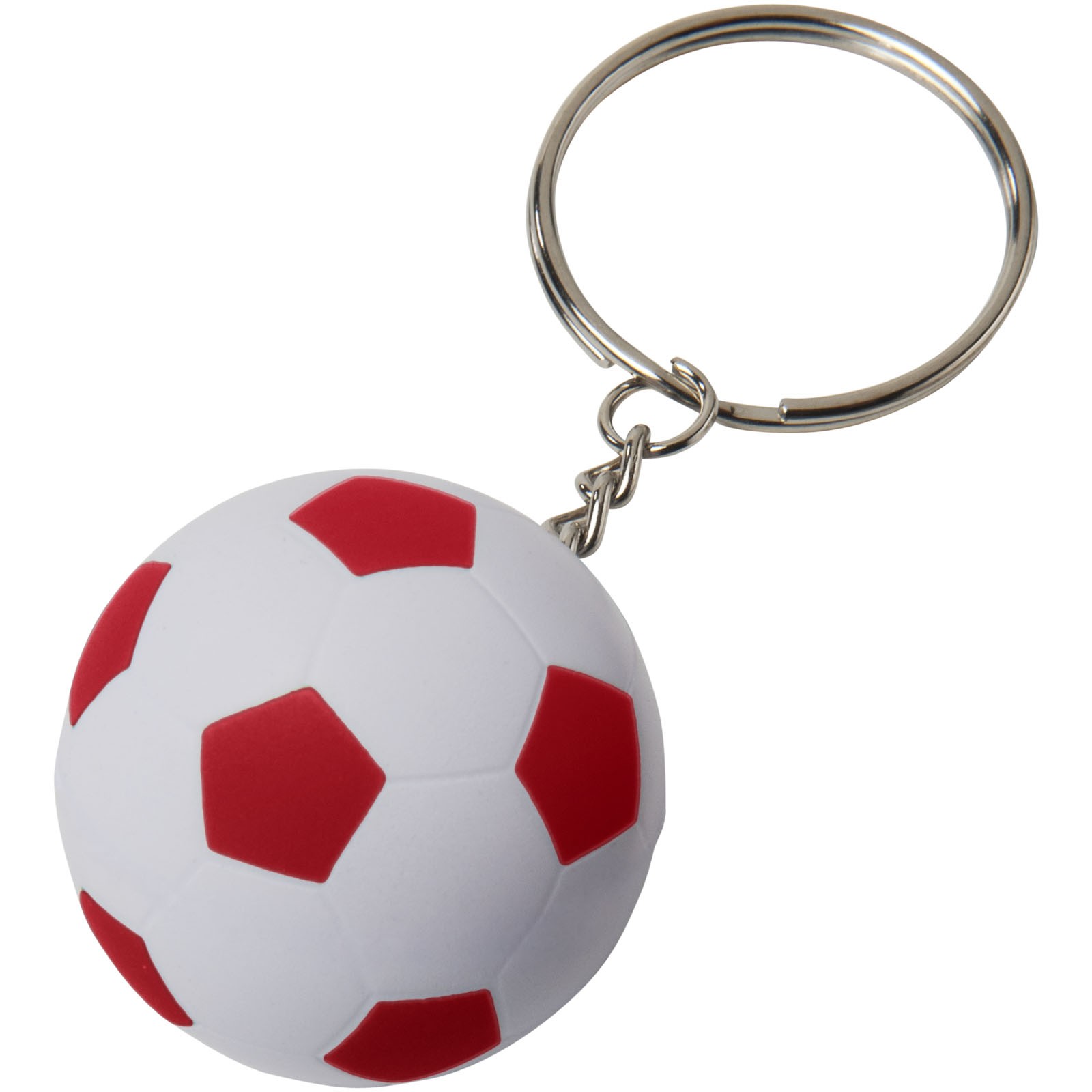 Fotbalový přívěsek na klíče Striker - Červená s efektem námrazy / Bílá