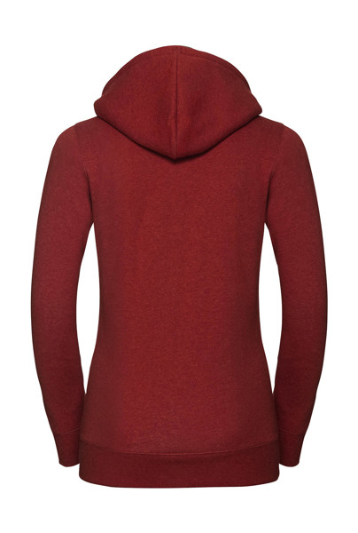 Ladies' Authentic Melange Zipped Hood Sweat - Charcoal Melange / XS