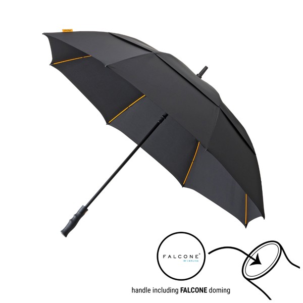 FALCONE - Parapluie tempte - Automatique - Impermable au vent -  130 cm - Noir