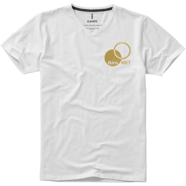 Kawartha short sleeve men's organic V-neck t-shirt - White / 2XL