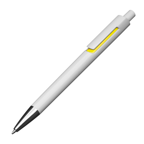 DEAN Plastové guľôčkové pero - Yellow