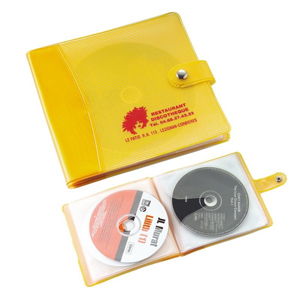 ETUI POUR 12 CD - Jaune