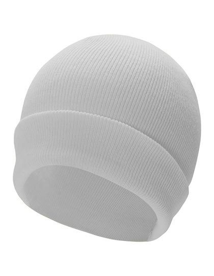 Premium Knitted Beanie Strasbourg - White / 19 x 20 cm