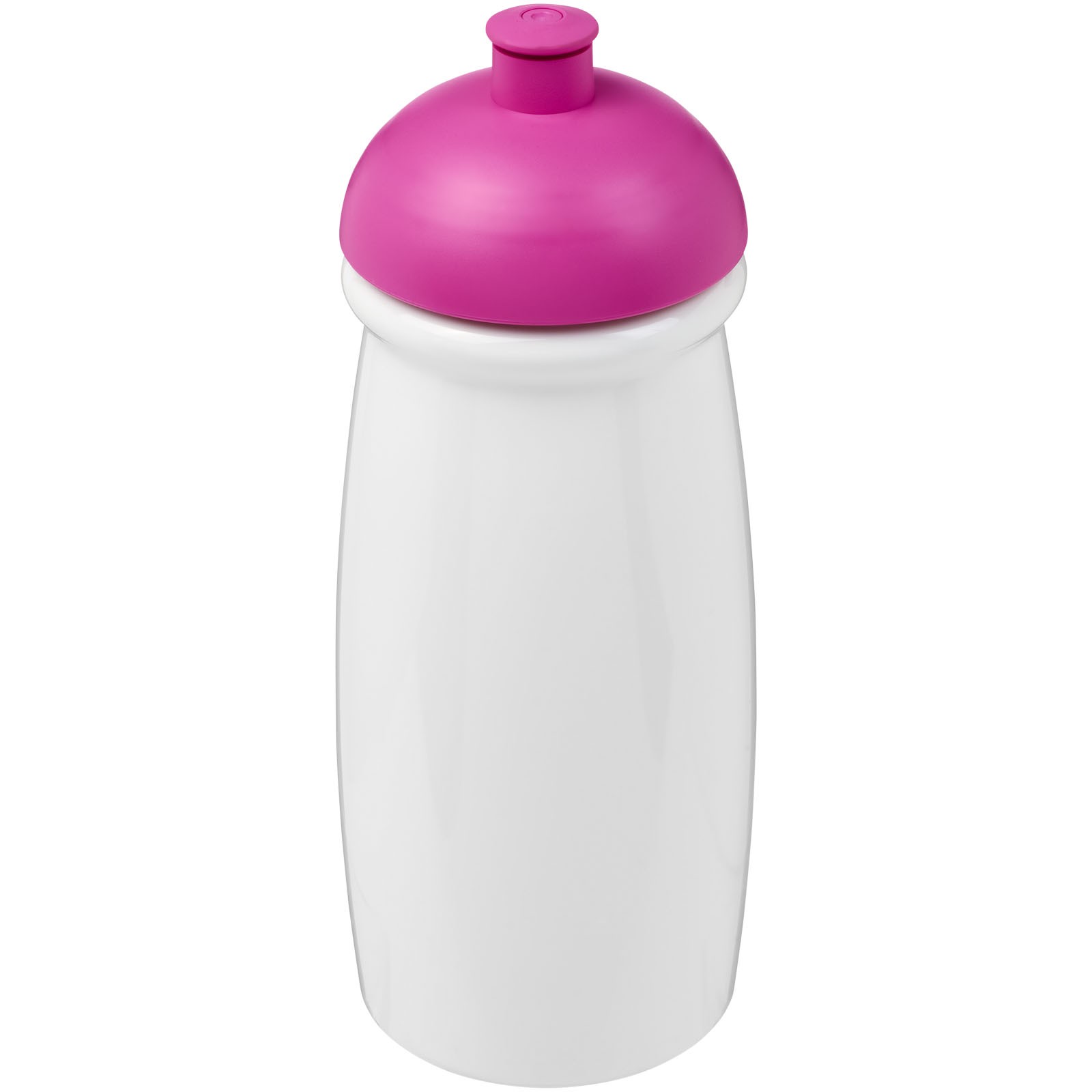 Sportovní láhev s kupolovitým víčkem H2O Pulse® 600 ml - Bílá / Růžová