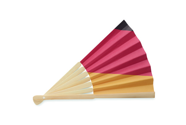 Eventail à motif de drapeau Funfan - Jaune