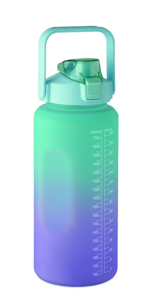 RPET water bottle 2000ml Activate Max - Turquoise