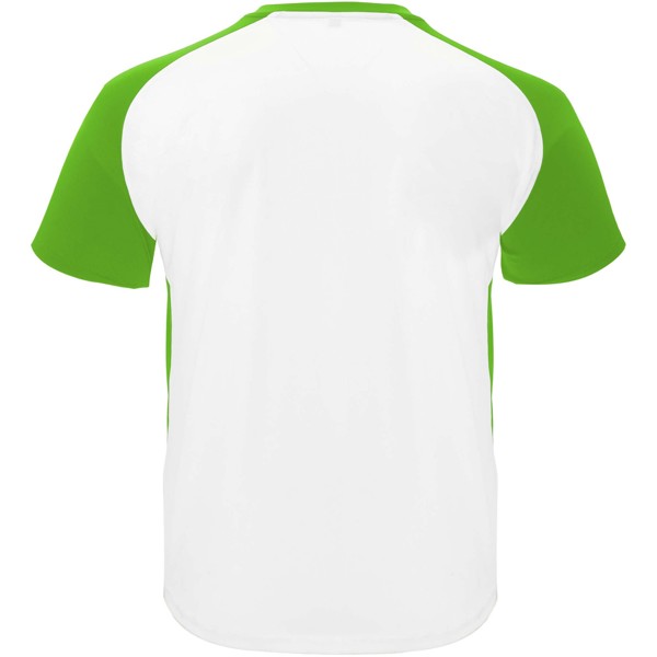 T-shirt de sport Bugatti à manches courtes pour enfant - Blanc / Vert fougère / 16