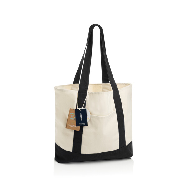 SHOP LOCAL AWARE™ recycled cotton 350gsm Tote bag - Zwart