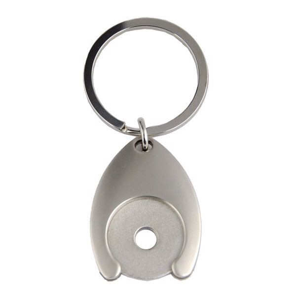 Disc token metal keyring