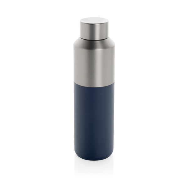 Bouteille d'eau 600ml en acier recyclé certifiée RCS Fluid - Bleu Marine