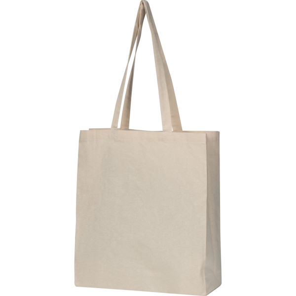 Organic cotton bag with bottom fold ADAM - Beige