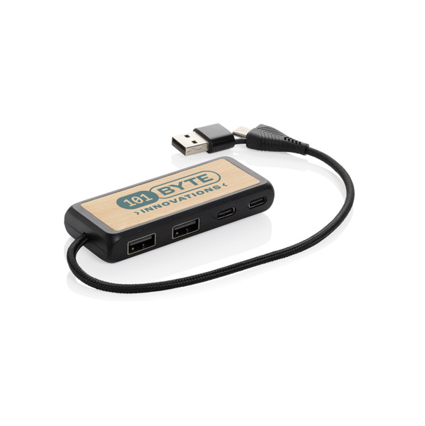 Link USB hub,dual input,2xUSB A,2xUSB C outputs