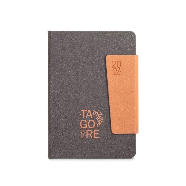 TAGORE A5. Agenda A5 em pele (58% reciclada)
