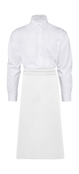 Rome Medium Length Bistro Apron - White / ONE SIZE