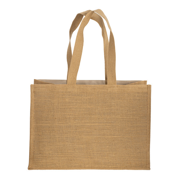 280 G/M2 Cotton Shopping Bag With Jute Details, Long Handles And Gusset