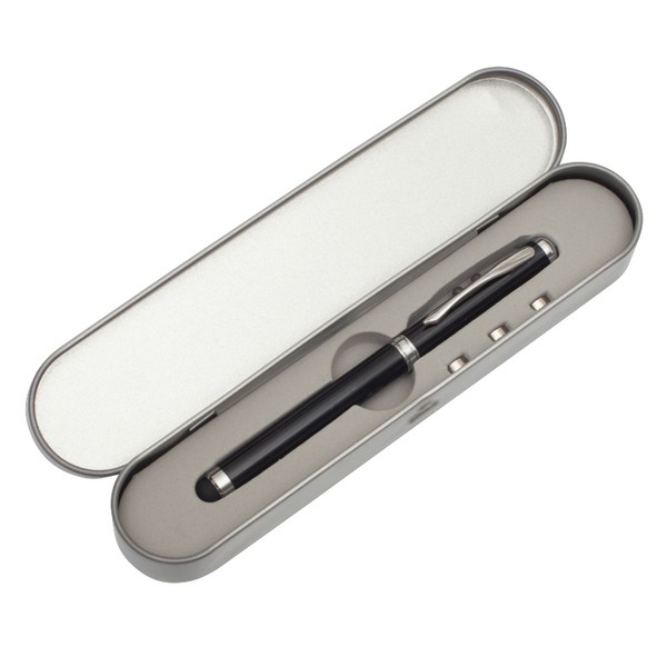 Supreme ballpen with laser pointer - 4 in 1 - Black
