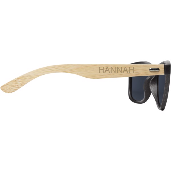Sun Ray bamboo sunglasses - Solid Black