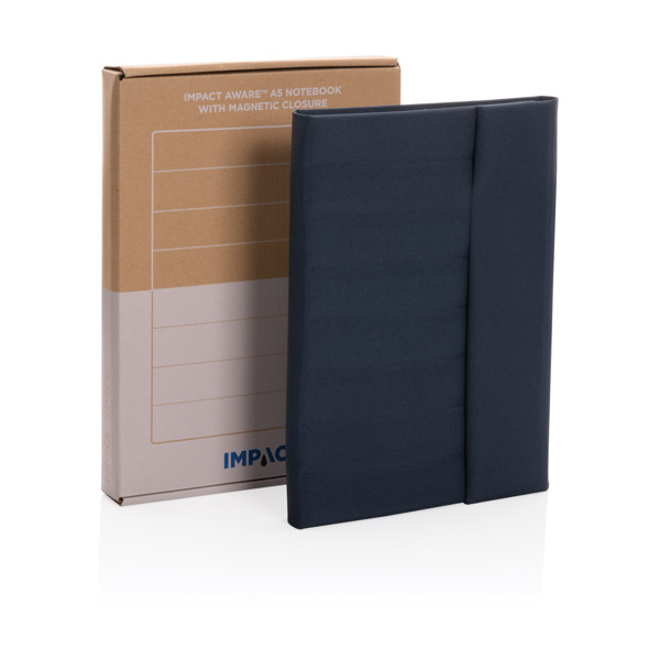 Xd Xclusive A5 notebook, magnetic closure, rPET cover - Navy