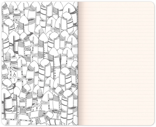 Notique Omalovánkový Notes, Maluj Fixami, Linkovaný, 13 x 21 cm