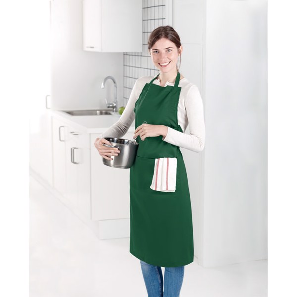 Opremljen predpasnik Kitab, 190 g/m², 2 žepa - Bela