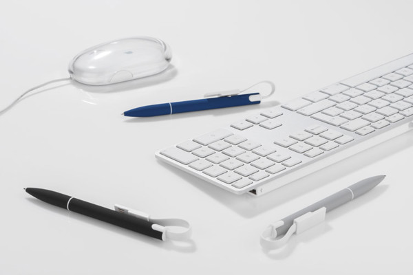 Ball pen with USB cable CHARGE - grey