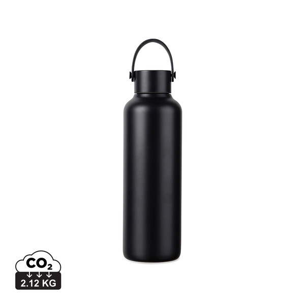 VINGA Baltimore RCS fľaša z rec. Nehr. Nerez. ocele 600 ml - Čierna