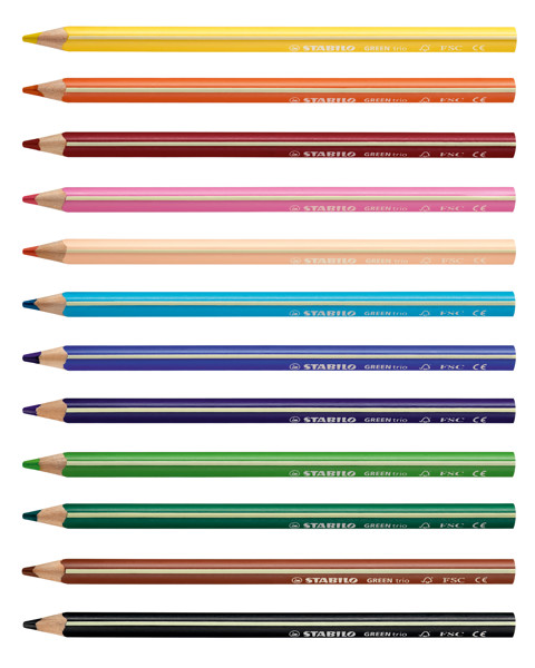 STABILO GREENtrio crayon de couleur, bleu violet
