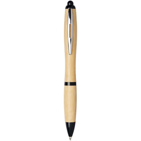 Nash bamboo ballpoint pen (blue ink) - Natural / Black