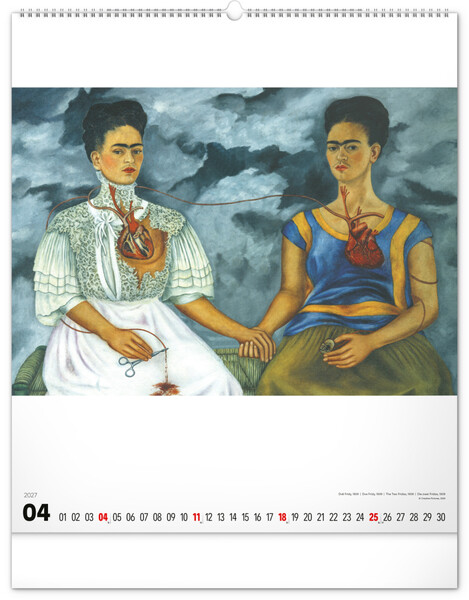 Notique Nástěnný Kalendář Frida Kahlo 2027, 48 x 56 cm
