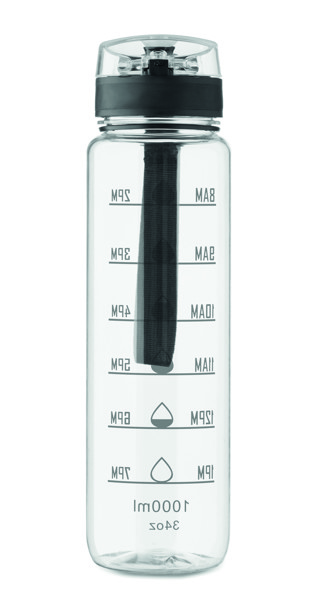 Sport-Trinkflasche RPET 1L Isforden Mark - Transparent